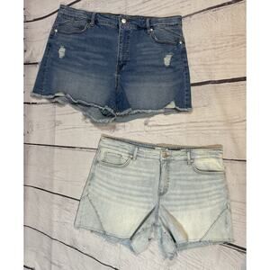 Bundle Jeans Shorts Women’s Size 14 Light Wash Lila Shorts and Medium Wash